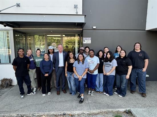 Rep. Peters and young people from Outdoor Outreach