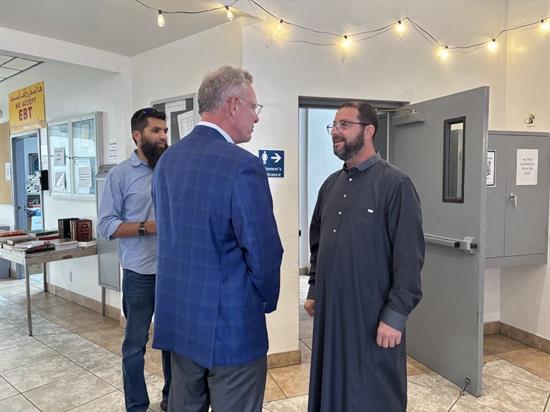 Rep. Peters meets with Imam Taha at the Islamic Center of San Diego