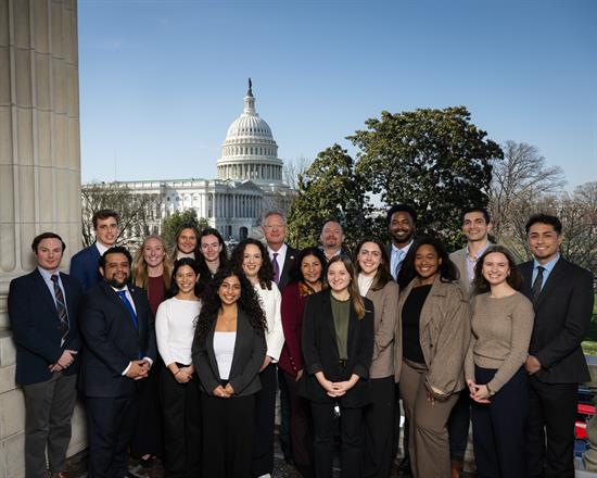 Rep. Peters and his staff in front of the Capitol