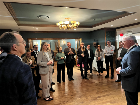 Rep. Peters speaks at the ACEG dinner event