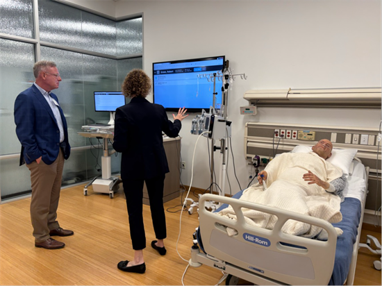 Rep. Peters tours a simulated hospital room with staff from BD Medical Management Solutions
